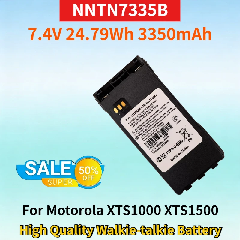 

NNTN7335B 7.4V 24.79Wh 3350mAh Rechargeable Battery for Motorola XTS1000 XTS1500 XTS2000 XTS2500 PR1500 Walkie-talkie Battery