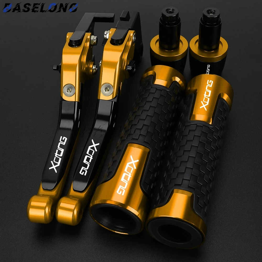 For KYMCO XCITING 250 300 400 500 Allyears 2018-2025 2024 Motorcycle Adjustable Clutch Brake Levers Handle Bar End Grips Caps