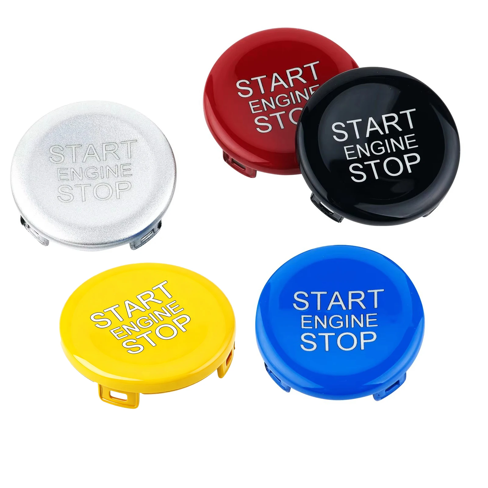 ABS Car Engine Start Stop Switch Button Cover Trim for Alfa Romeo Giulia Stelvio 2017-2020