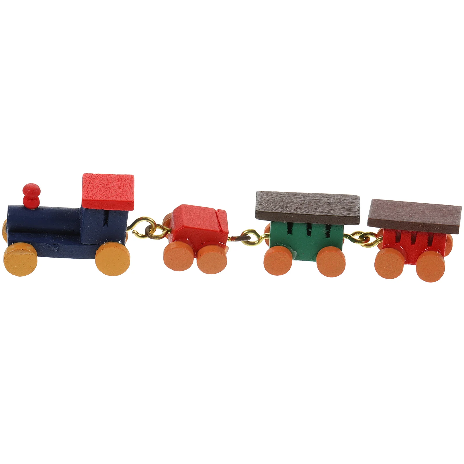 

Mini Wooden Train Model Decorative House nament Smooth Edges Safe Kids Toy Craft Miniature Train House Accessory