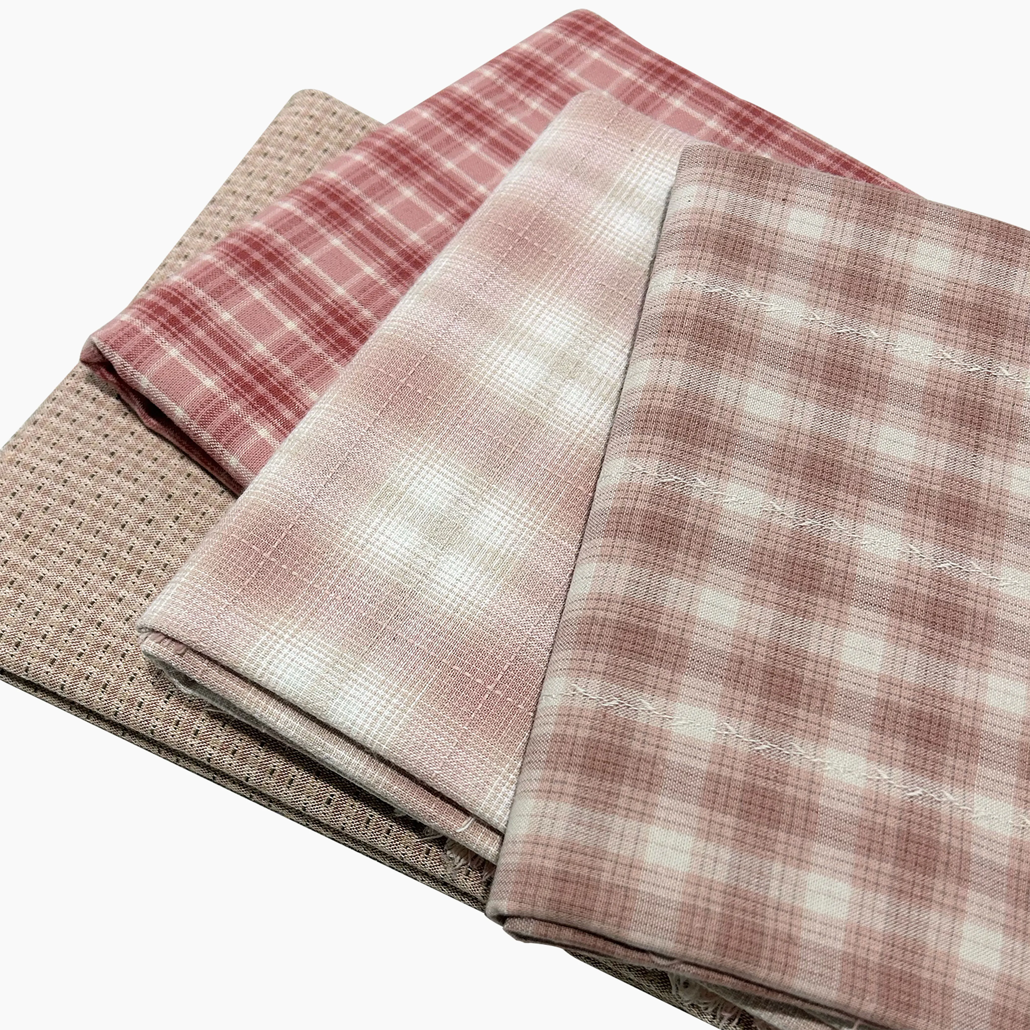 Image of Rosa Gingham-Stoff aus 100 % Baumwolle, garngefärbt, Meterware, DIY-Patchwork-Nähmaterial für Puppenkleidung.