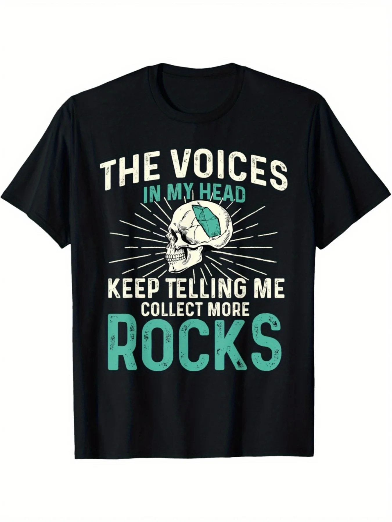 

1 шт., футболка Voice in My Head-Rock Collector Crystal Hole Hunter Geology