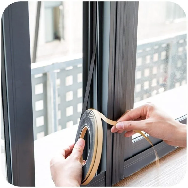 Rubber Self Adhesive Sponge Seal Strip Width10-30mm Thick 2-20mm Single Sided Adhesive EVA Black Foam Anti-collision Seal Gasket