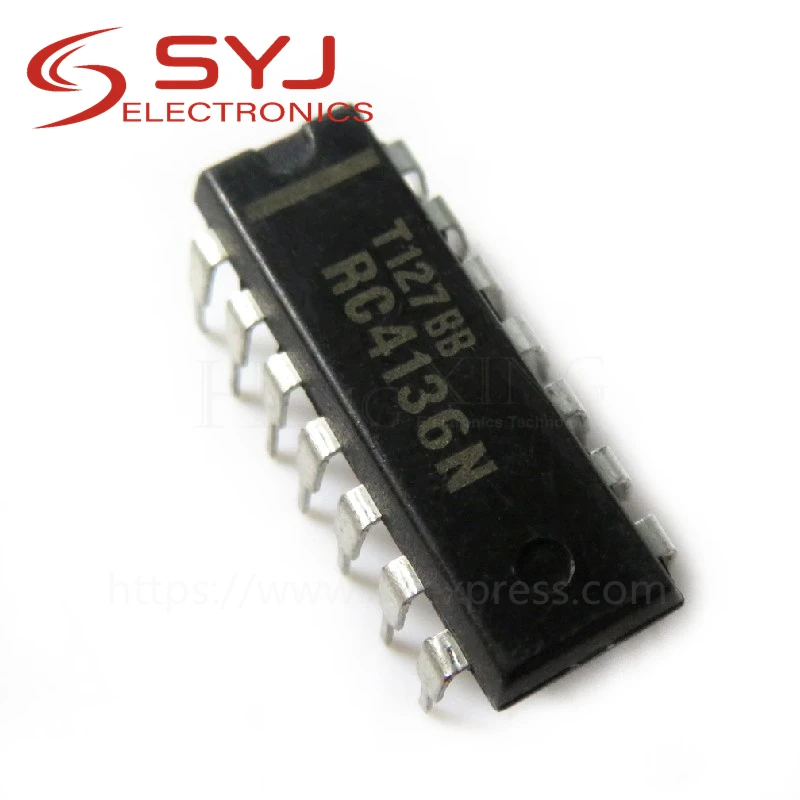 5pcs/lot RC4136N RC4136 XR4136 DIP-14 In Stock