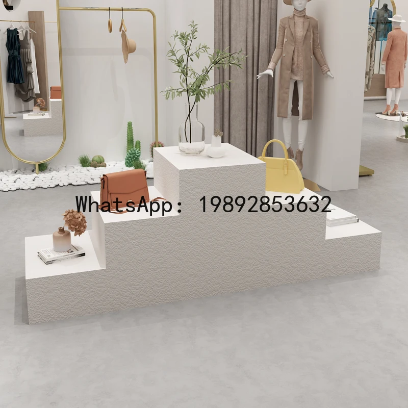 Display Props Shoe Store Shoe Center Display Stand Ladder-Shaped Island Table Bag Flow Table
