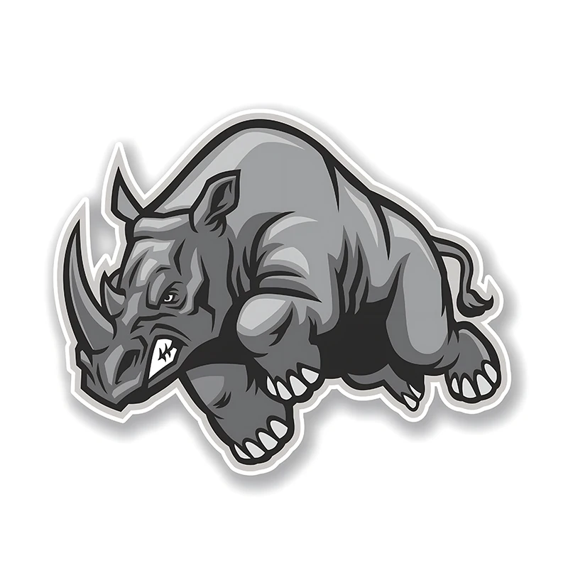 

cs12349# Cartoons Angry Rhinoceros Car Stickers Funny Creative Waterproof Vinyl Decal Motorcycle Decorative Accessories