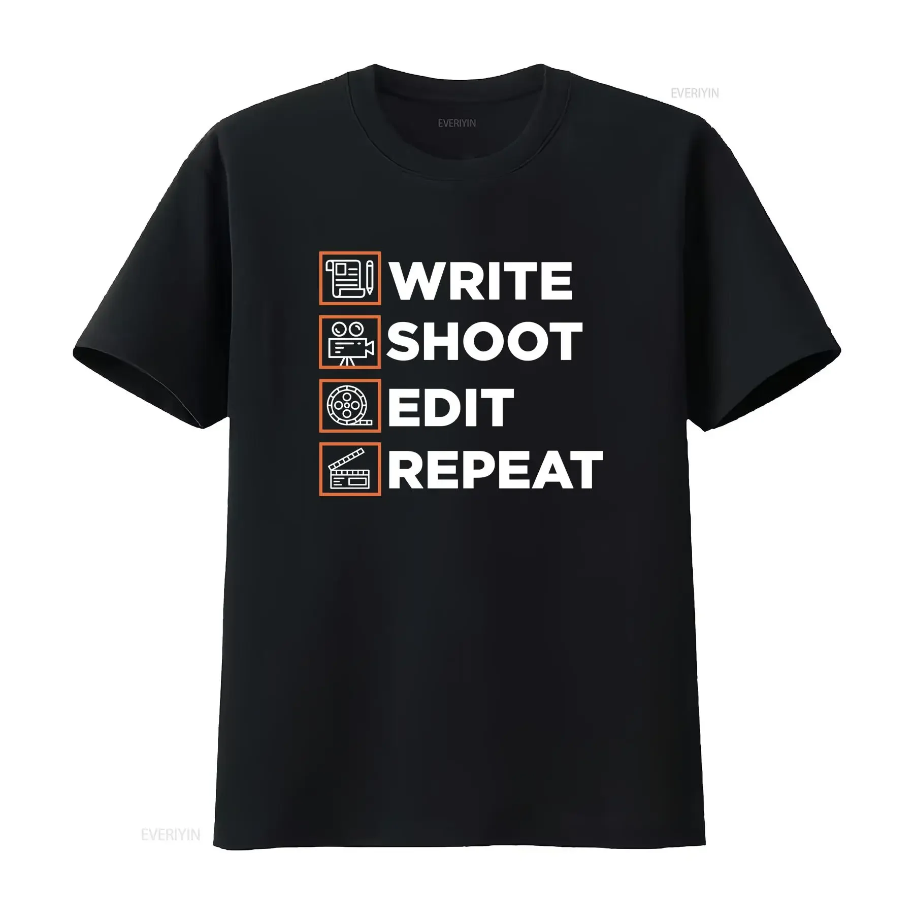 Filmmaker T Shirt Producer Film Director Write Shoot Edit Repeat Movie Production Funny Filmmaking vintage Washed Stylish