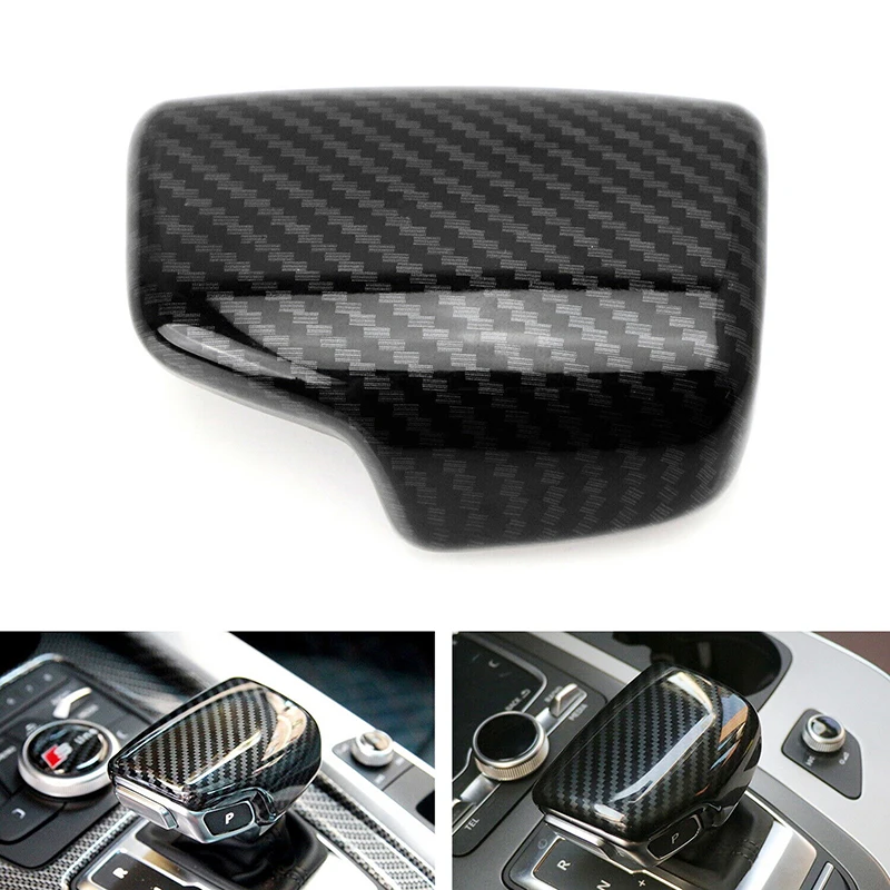 Car Gear Shift Knob Cover Trim Cap Accessories for Audi A4 A5 Q5 Q7 S4 S5 SQ5 2017 2018 2019 2020 2021 2022 Auto Interior Parts