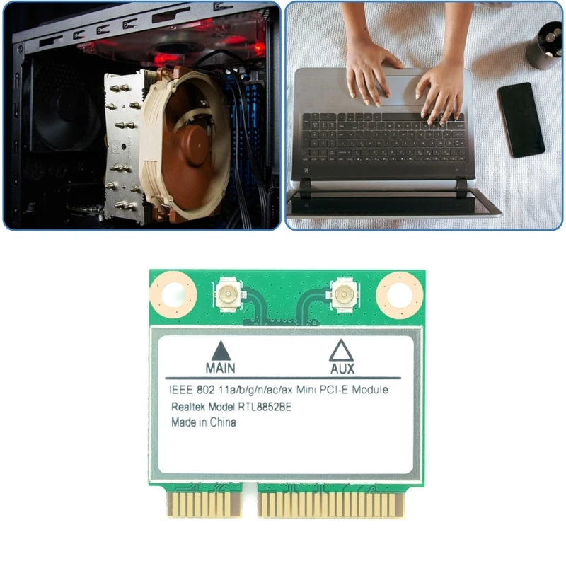 Wi -Fi 6 беспроводная сетевая карта Mini Connection Connection RTL8852 Double Band