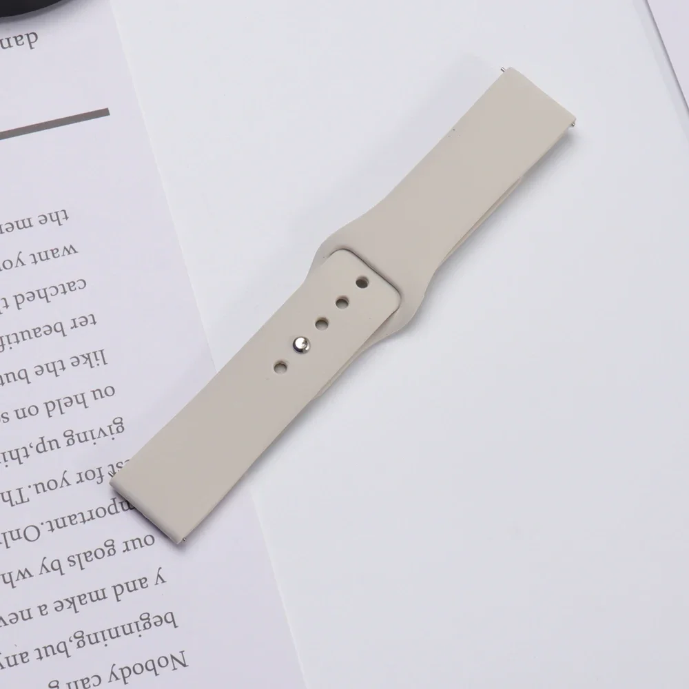 Силиконовый ремешок для часов Samsung Galaxy 6/4/Classic/5/5 pro/Active 2/Gear S3 22 мм 20 мм браслет Huawei watch GT 2/2e/3/3 pro Band