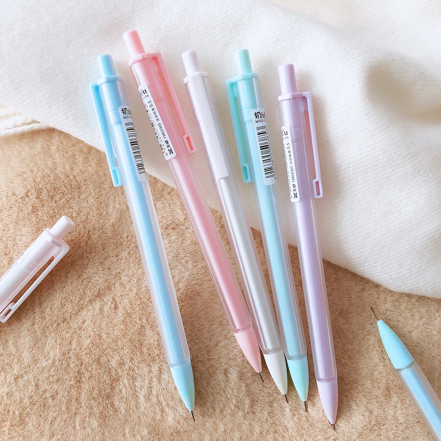 Simple Multicolored Kawaii Mechanical Pencil office Supplies Automatic Pencils 0.5MM School Supplies for Kids Student Stationery