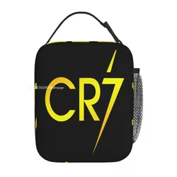 CR7 Football Ronaldo Soccer Insulated Lunch Bag Large Lunch Container Thermal Bag Tote Lunch Box School Outdoor Food Bag