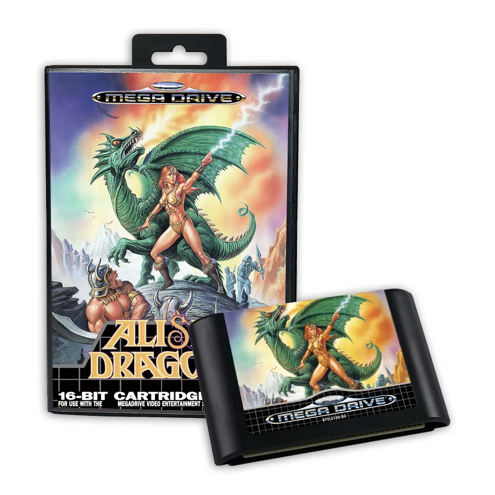 صندوق خرطوشة مع خرطوشة لنشأة محرك ميجا ، لعبة وحدة التحكم مع غطاء الأوروبي ، لسيجا md محرك ميجا