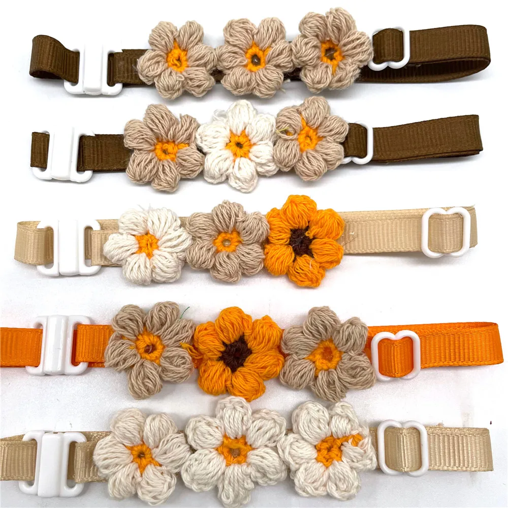 50/100pcs Fall Dog Ties Flowers Style Thanksgiving Pet Supplies Bow Tie Collar Small Dog Cat Puppy Bowtie Grooming Accessories 5