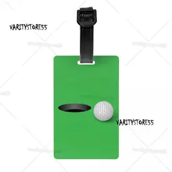 Custom Funny Sport Golf Ball Luggage Tag With Name Card Privacy Cover ID Label for Travel Bag Suitcase