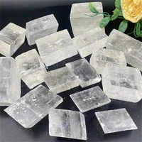 Wholesale Clear Optical Calcite Raw Cube Iceland Spar Slab Natural Stone Energy Rough Crystal Minerals Healing Stones Witchcraft 2