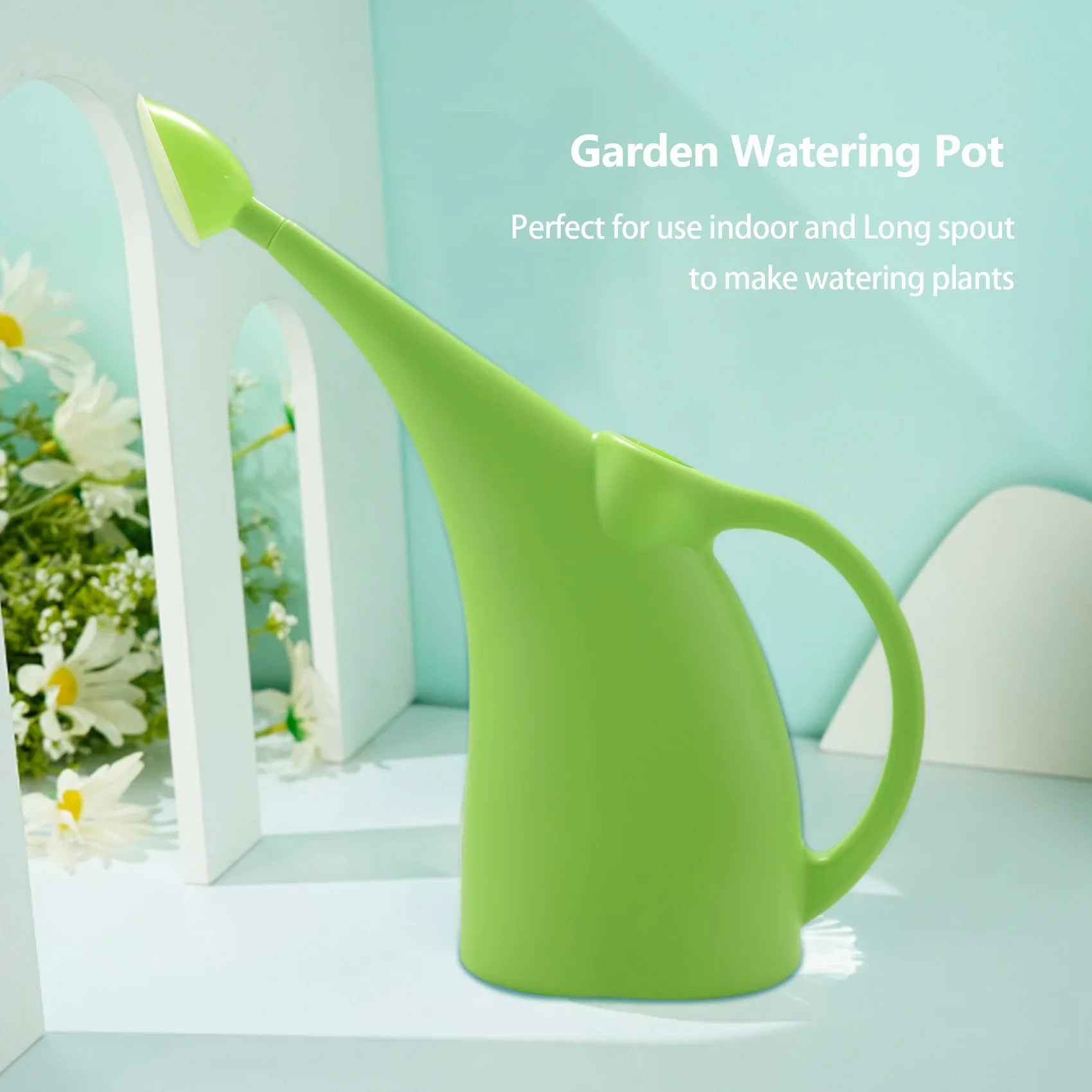 

3L Large Capacity Plastic Watering Can for House Outdoor Plant Green Watering Vegetable Garden Watering Pot Watering Kettle