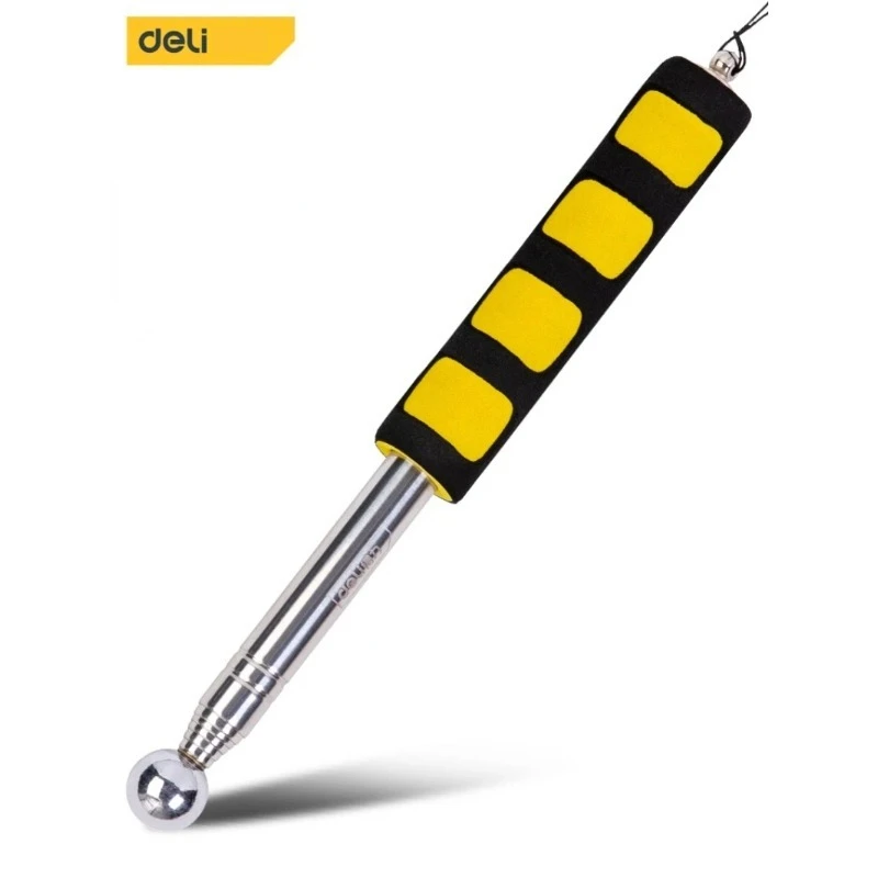 Deli 160MM Multi-functional Telescopic Self Defense Hammers Empty Drum Hammer Room Test Rod Inspection Room Tools Metel Test
