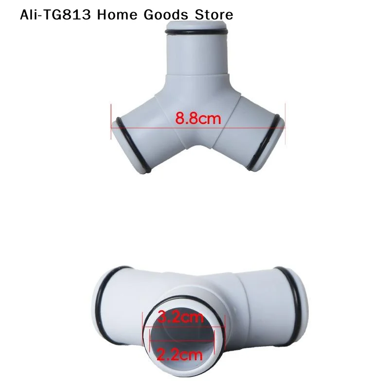 [TG813]Pool Hose Adapter 32mm Three-Way ABS Connector For For Intex Pool Equipment Hose Connection And Flow Management