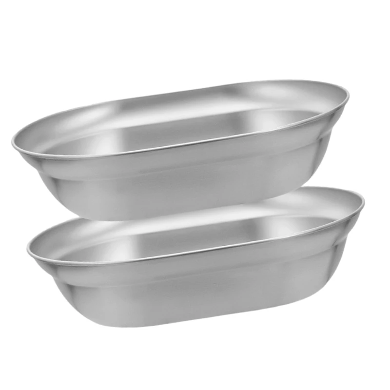 Stainless Steel Outdoor Plates/Basin Heat Resistant Camping Barbecue Essential JOMD