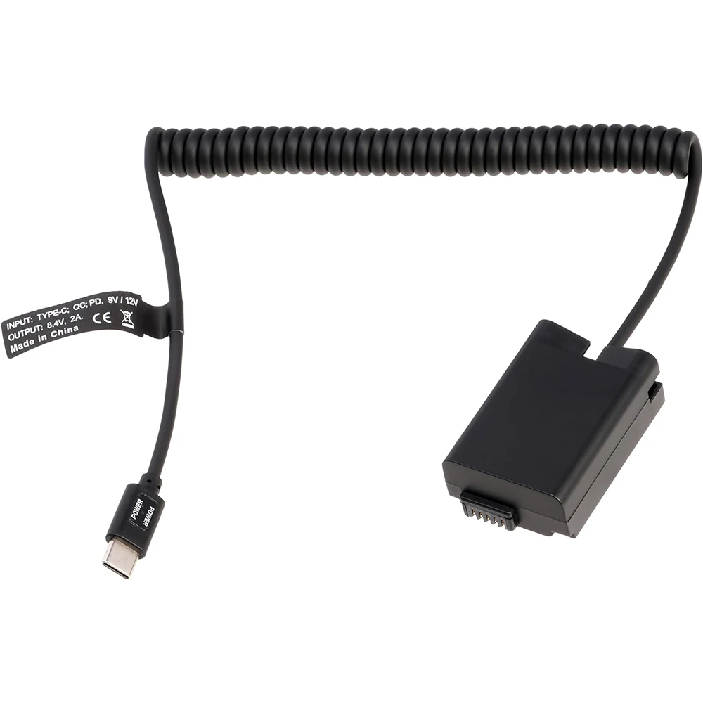 FOTGA 카메라 모니터 무선 송신기용 USB C타입 커넥터, EN-EL25 더미 배터리 전원 어댑터, Nikon ZFC Z30 Z50