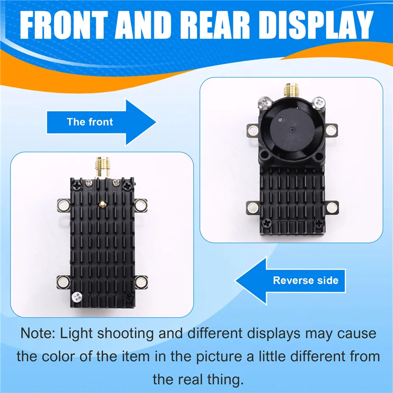 أفضل العروض 5.8 جيجا هرتز 2 واط VTX 64CH FPV جهاز إرسال الفيديو المدمج في مروحة التبريد 7-36 فولت ل FPV طويلة المدى سباق الطائرة بدون طيار RC جزء #6