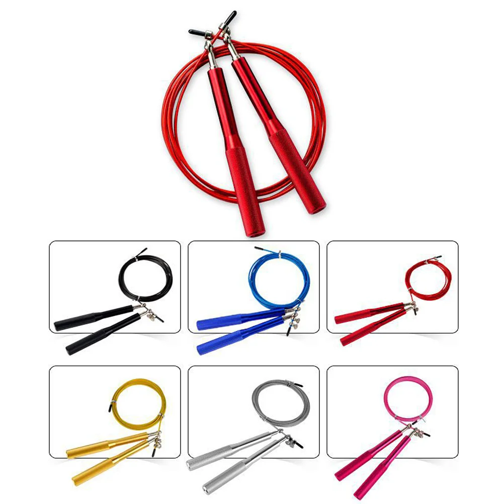 

Aluminium Handle Steel Jumping Rope 170Cm Metal Skipping Fitness Weighted Cable For Workout Cardio Training Red