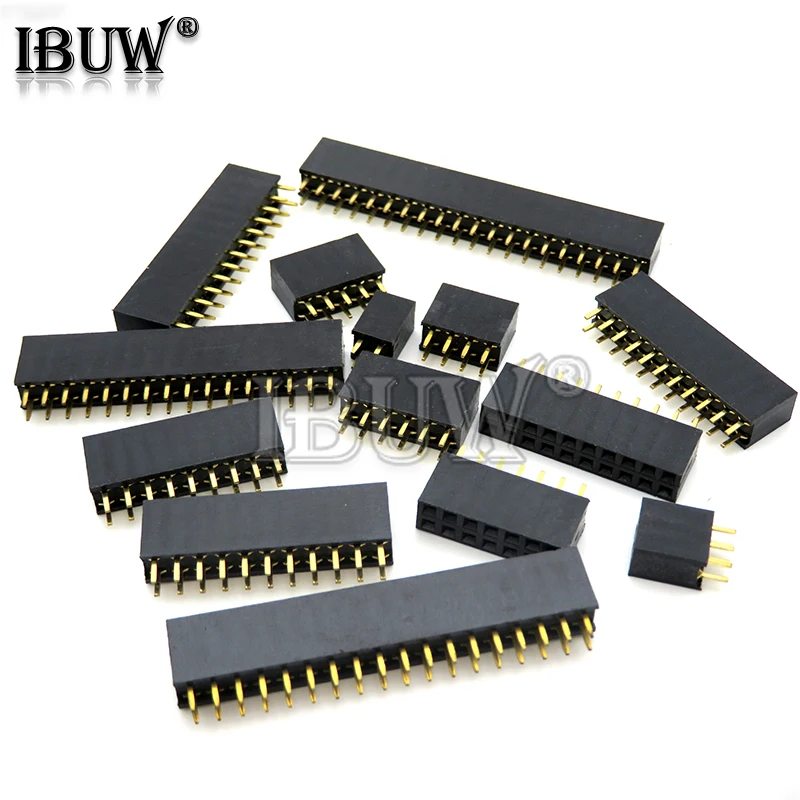 10PCS Double Row Pin Female Header Socket Pitch 2.54mm 2*2p 3PIN 4PIN 5PIN 6PIN 7PIN 8PIN 9PIN 20PIN Connector For arduino