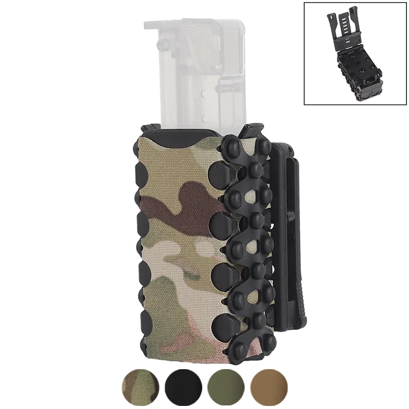 

Multi Caliber Elastic Mag Holder Compatible with 9mm 45ACP Pistol Ammo Universal Fit Airsoft Accessory