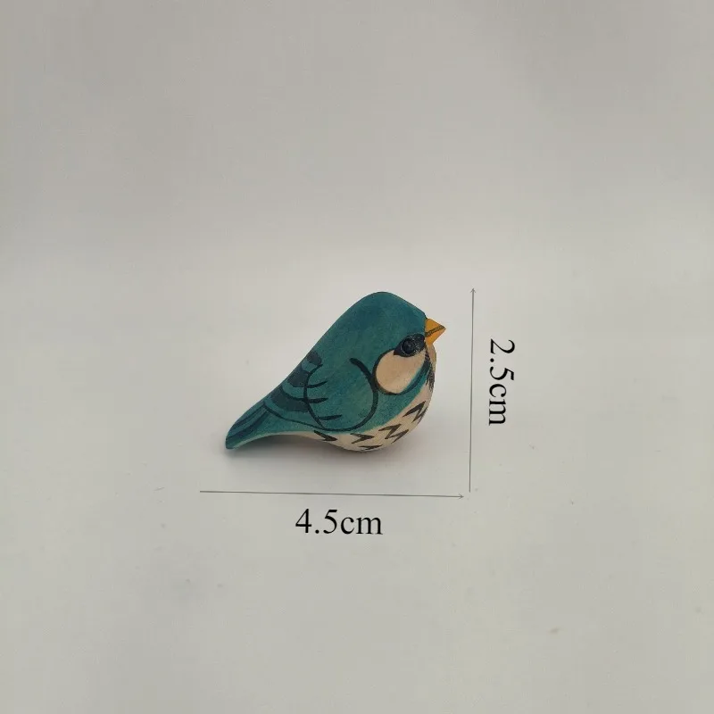 Handcrafted Wooden Mini Chirp Bird Statue,  Home & Desktop Decor, No Power Needed, Feather-Free, Perfect Gift Idea