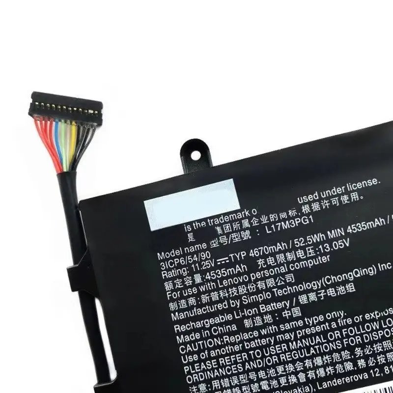 L17C3PG1 L17M3PG2 Notebook Battery for Lenovo Legion Y530-15ICH Y545-PG0 Y540-17IRH Y540-15IRH L17L3PG1 52.5Wh/57Wh