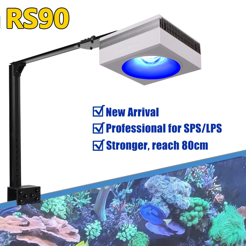 PopBloom Aquarium Led Lighting, Reef Coral Aquarium Lamp, Marine Aquarium Light, Salwater Led for 60cm SPS/LPS Fish Tank Light