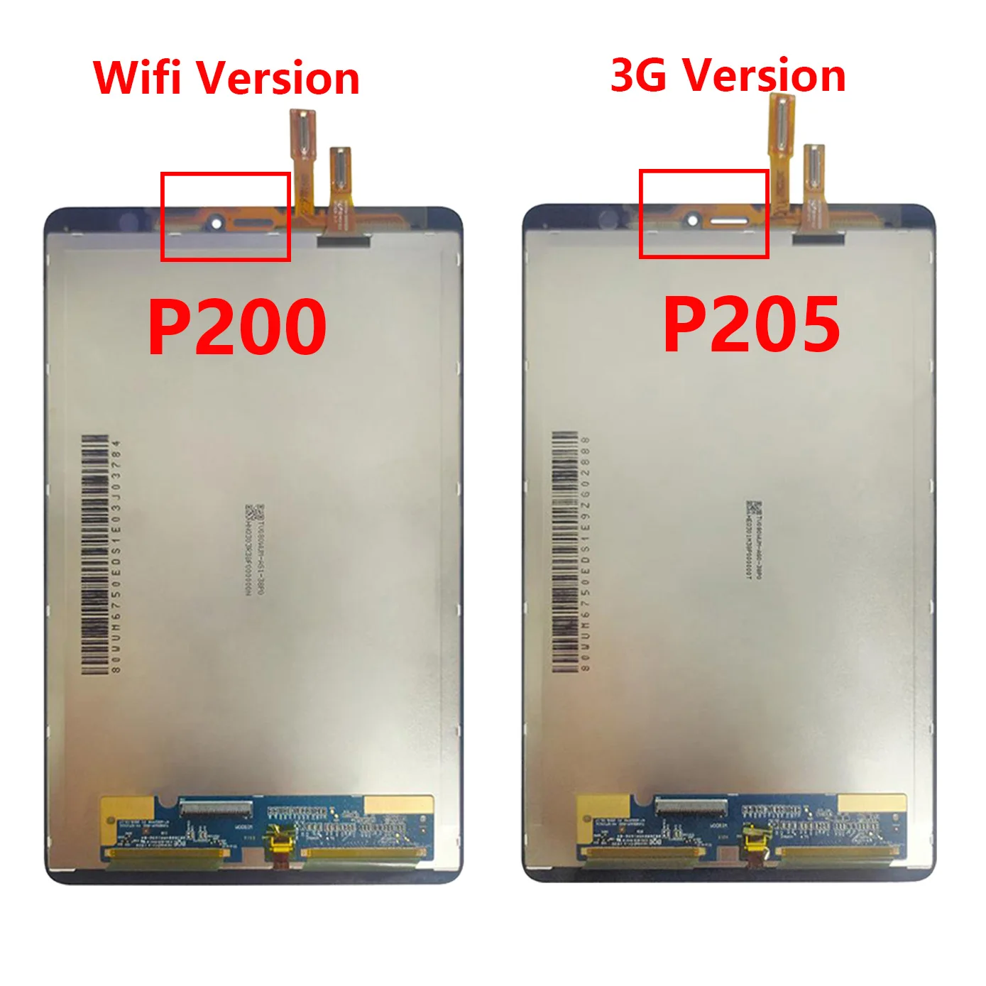 Imagem -02 - Lcd para Samsung Galaxy Tab a 8.02023 P200wi-fi P2053g Sm-p200 Lcd Display Touch Screen Digitizer Assembly 8.0