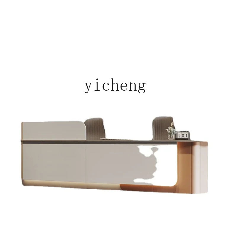 

Xl Cashier Desk Beauty Salon Service Office Light Luxury Reception Desk Front Desk Counter