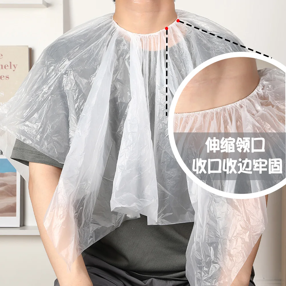 10 قطعة مريلة البولي ايثيلين المتاح طويل الحلاق واي القماش بيرم صالون الشعر حلاقة واي تصفيف الشعر كيب شال 100 سنتيمتر X 100 سنتيمتر #2