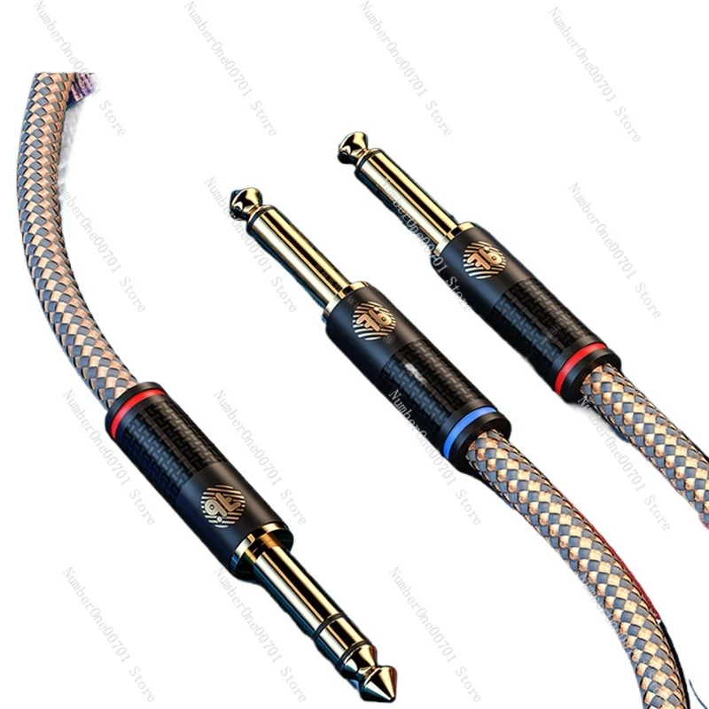 

.5 one point two audio cable 6.35mm large three core to double large two core mixer audio electronic organ cable
