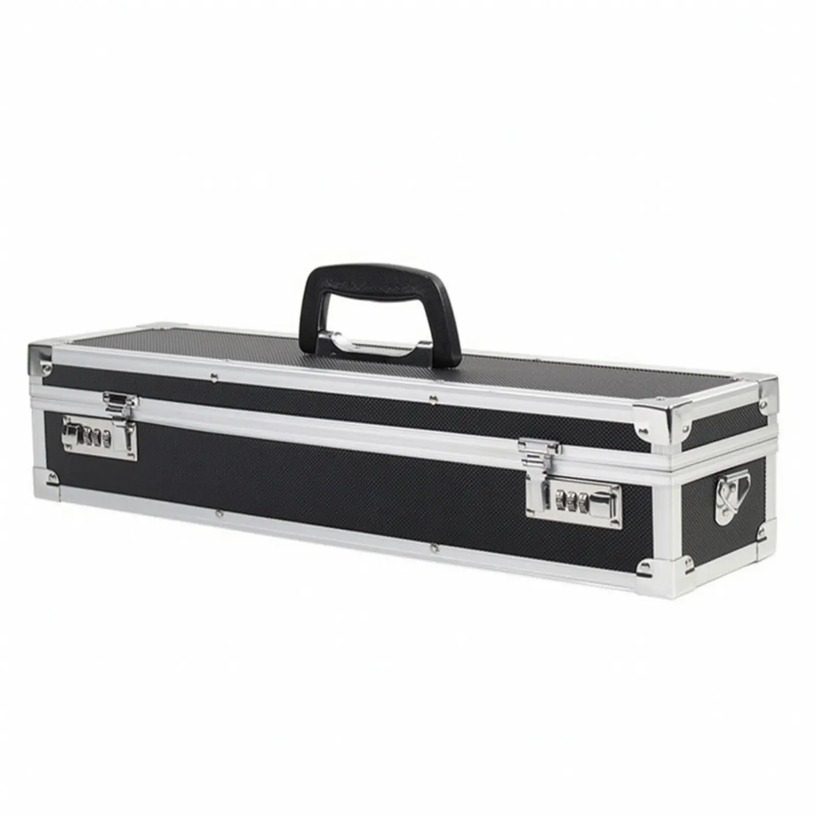 Durable Metal Tool Box Case for Kitchen Storage with Reinforced Corners and Foam Insert for Long Delicate Items