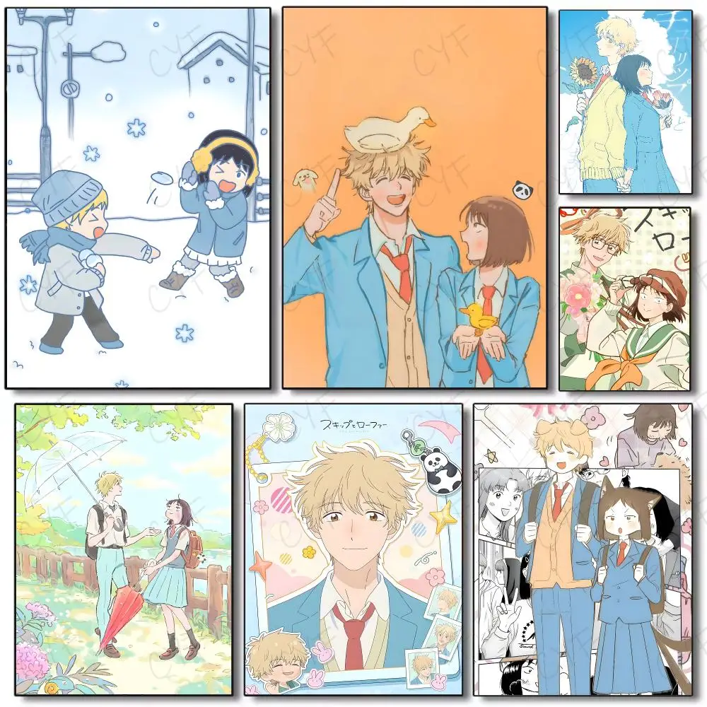 Anime School S-Skip To Loafer Poster Painting Wall Art Mural for Living Room Home Decor and Gifts
