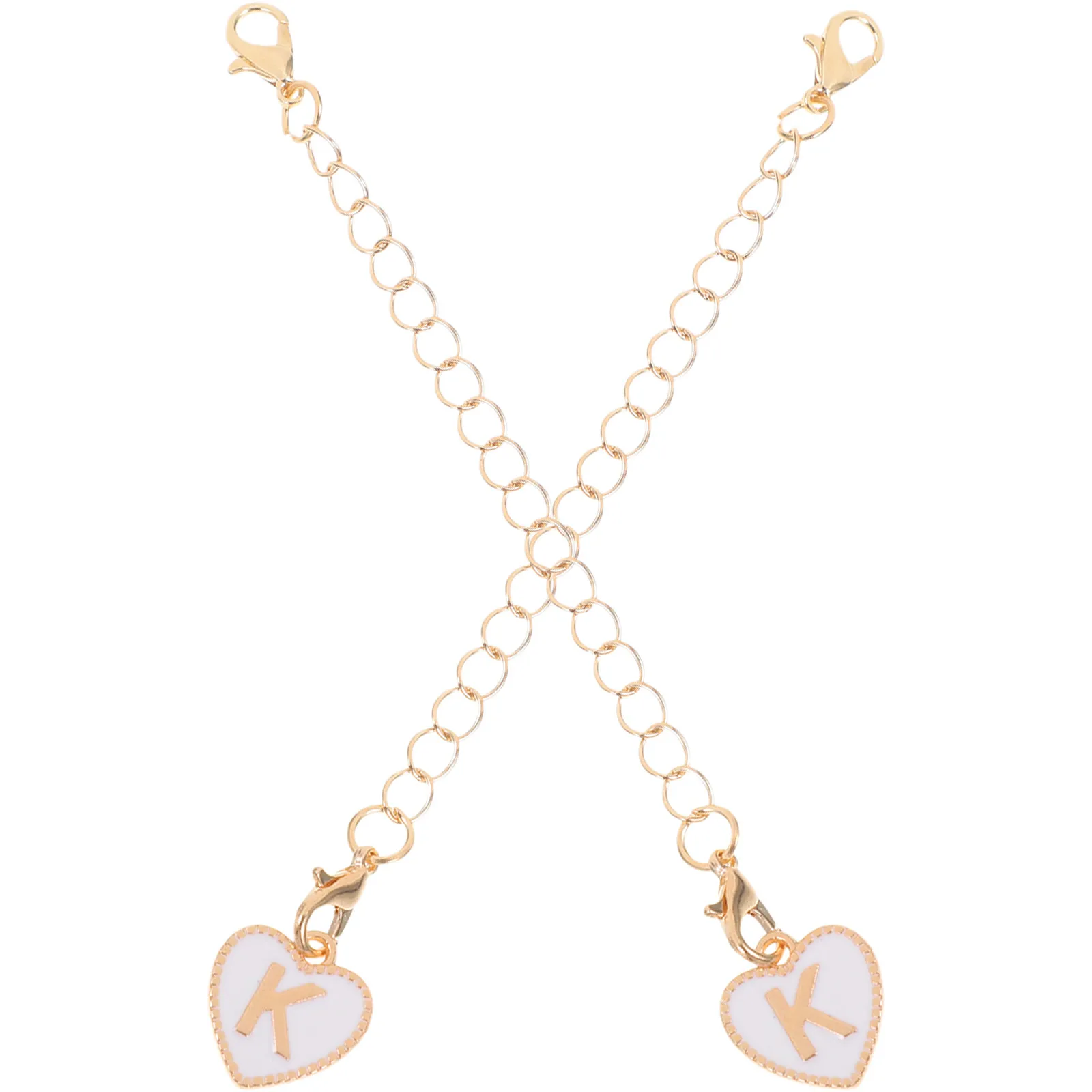 2Pcs Letter Charm Chain Decorative Hanging Letters for Water Cup Handheld Water Bottle Unique Metal Key Bag Pendant