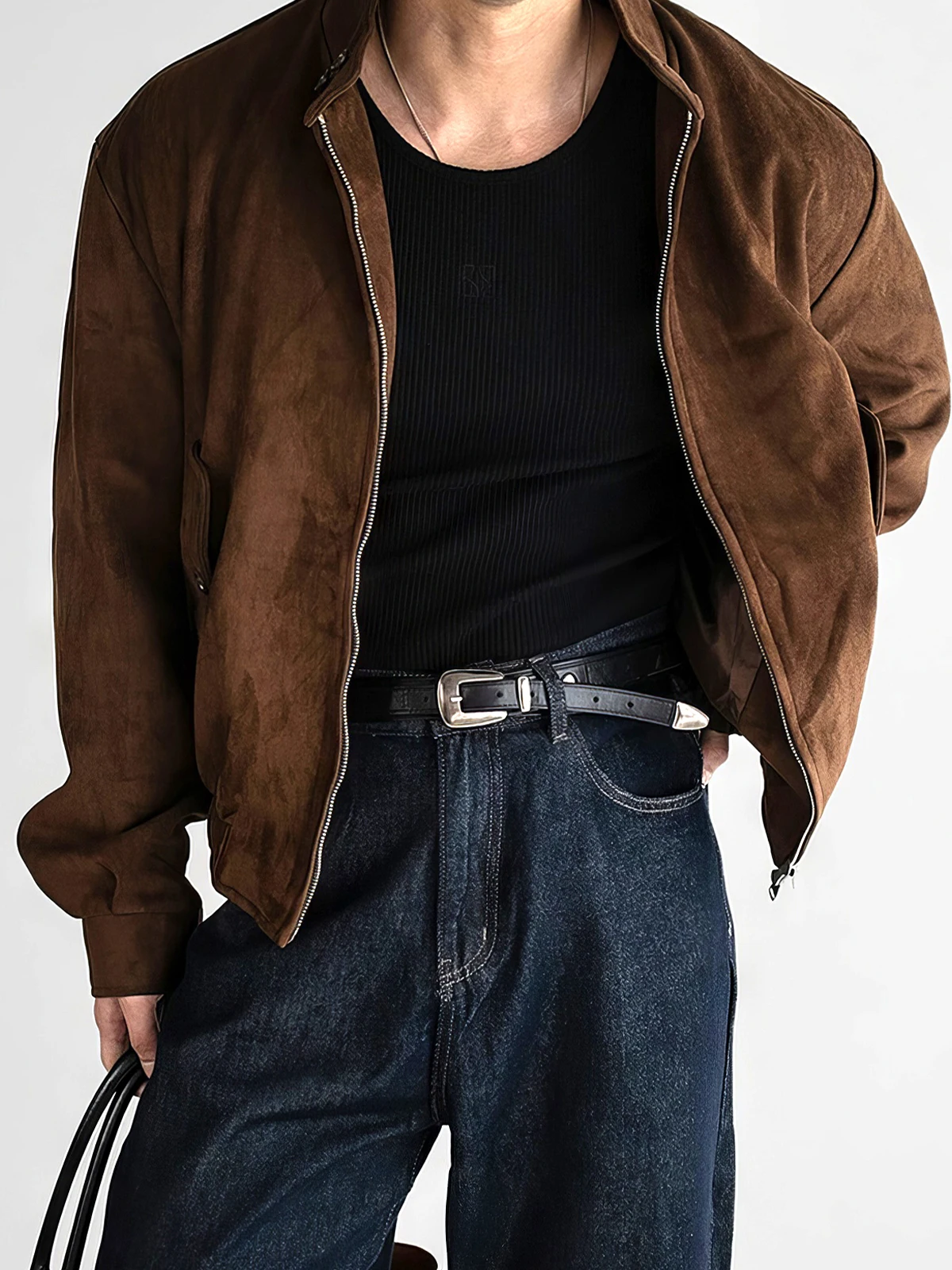 

American Retro Suede Pilot Jaet Men Winter Casual Loose ort Stand Collar Workwear Coat Youth ular Spring Autumn Winter