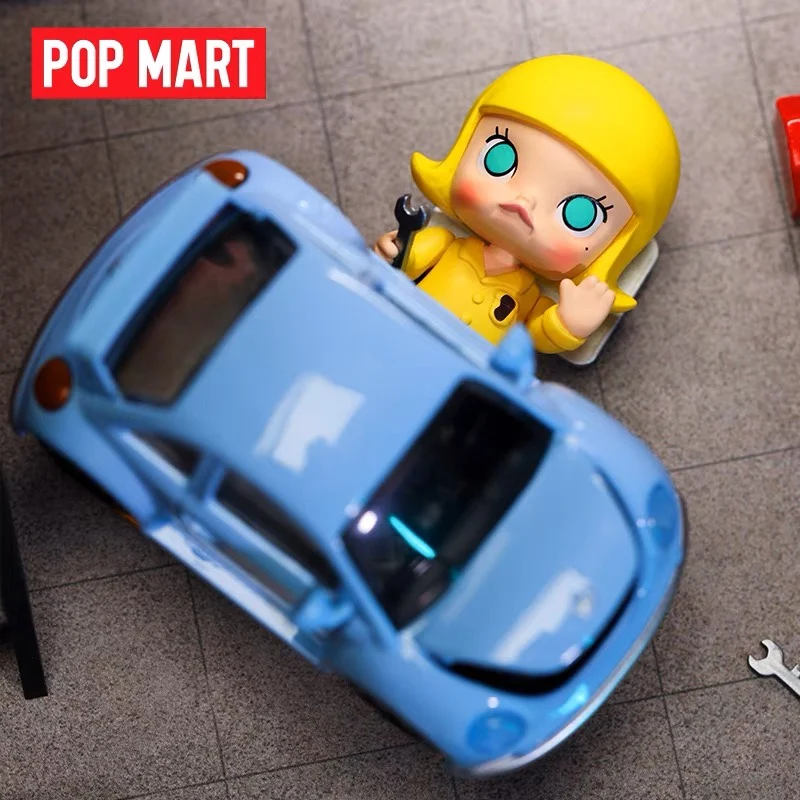 

POP MART Molly Car Series слепая коробка Mystery Box Kawaii украшения фигурки домашний декор настольная модель куклы подарок для девочек модель
