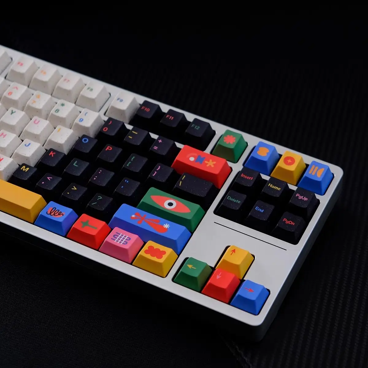 GMK モチーフ 五面昇華カスタムキーキャップフルセット（7U対応ALICE MXスイッチキーボード用、分割スペースバー付き）