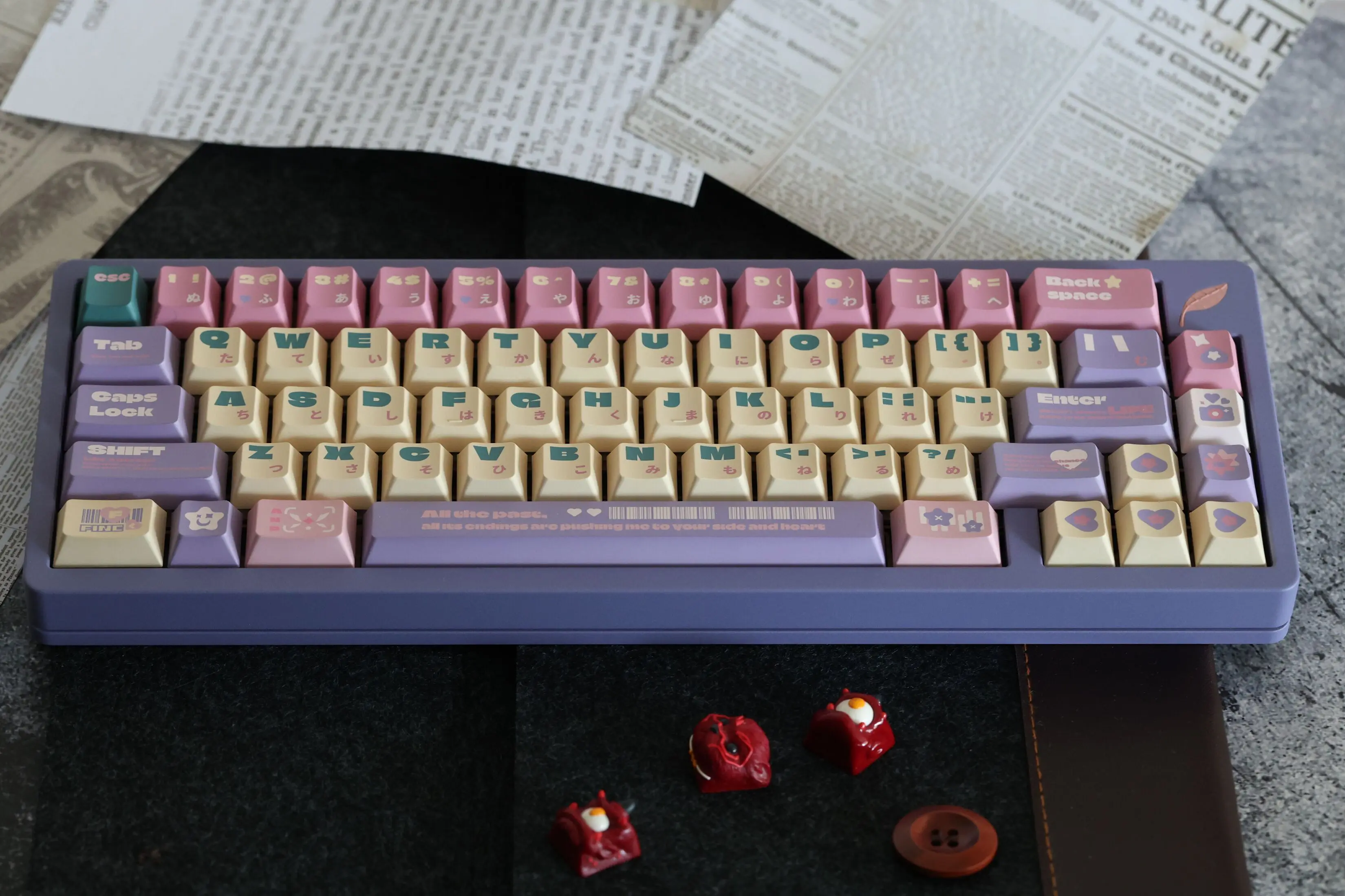 Copritasti originali - Tema caldo - Copritasti originali per tastiera meccanica a sublimazione a cinque lati PBT a 143 tasti