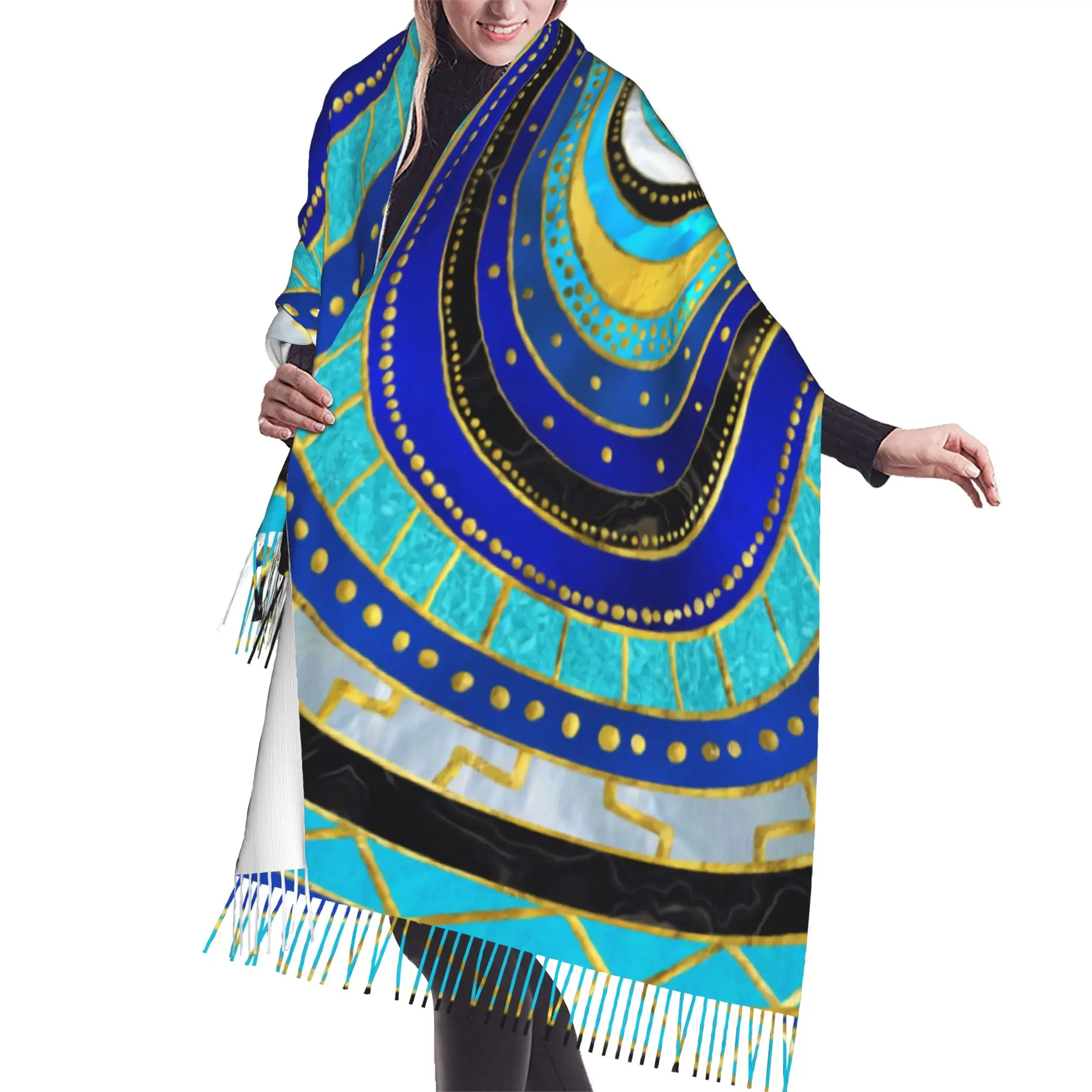 Personalized Print Evil Eye Amulet Ornament Scarf  Men Women Winter Fall Warm Scarves  Shawls Wraps