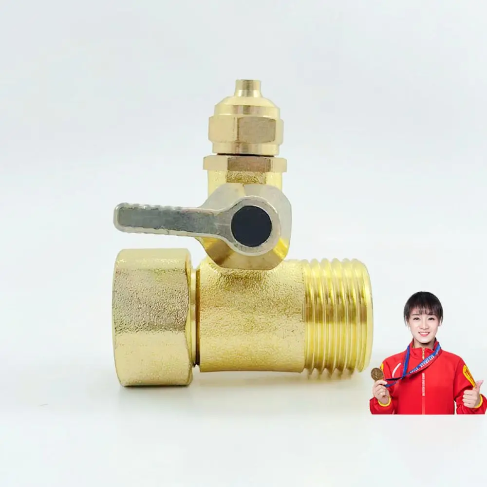Water Purifier Ball Valve Tee Connector 1/2 Inch To 1/4 3/8 Tubing Adapter Copper Shut Off Tap Kitchen Plumbing Fittings