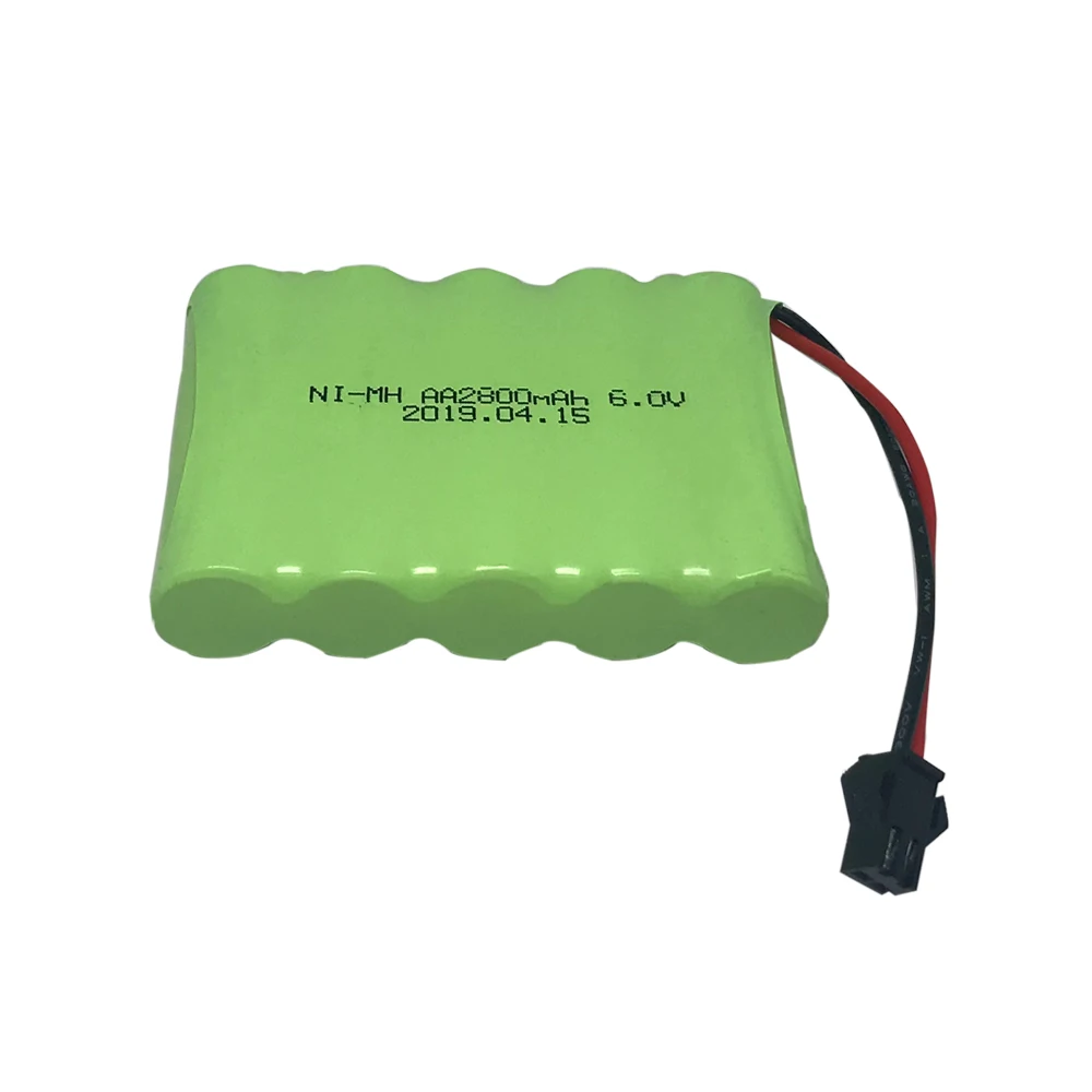 Batterie NIMH AA haute capacité 6V 2800mah pour jouets électriques, voiture RC, camion RC, bateau RC, prise JST, livraison gratuite