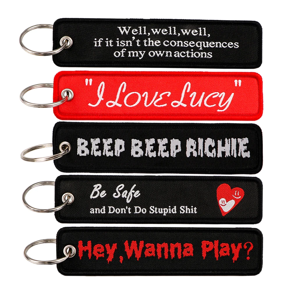 

Love Lucy Keychains for Men Keyring Anime keys Tag Women Man Fashion Accessories Jewelry Gifts