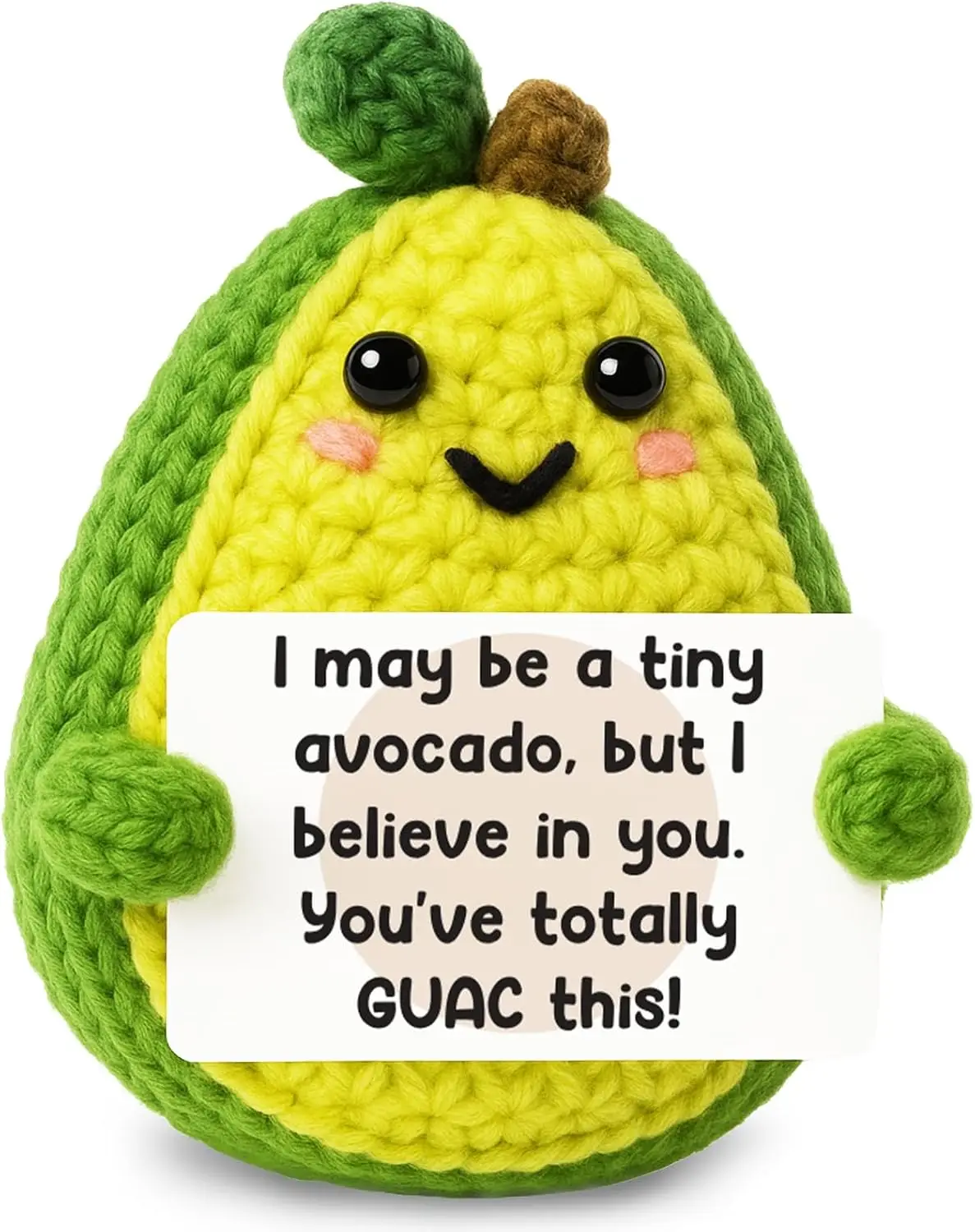 أفوكادو كروشيه صغير - هدية دعم عاطفي إيجابية لعيد الأب، التخرج، عيد الميلاد #1