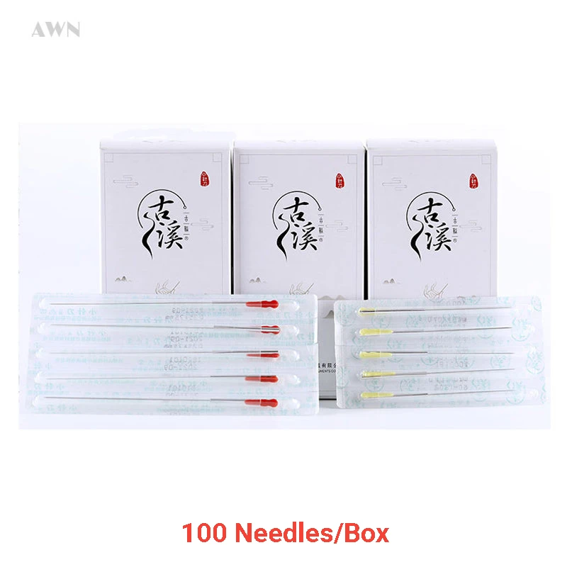 100Pcs/box Sterile Super Sharp Knife Acupuncture Needles with Tube Alloy Handle Small Knife Needles Acupotomology