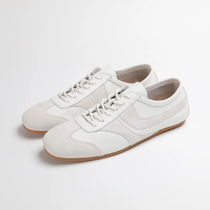 

Simple Retro Summer New Men's Shoes Genuine Leather British Style Fashion Trend German Training Lace Up Forrest Gump Sneaker